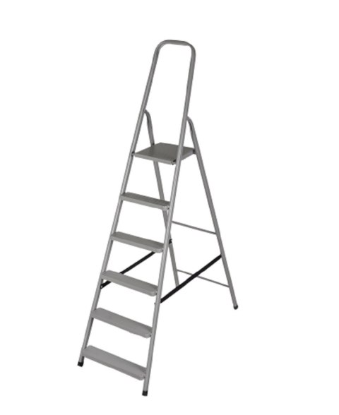 DRABINA STALOWA DOMOWA 6 STOPNI 125 KG