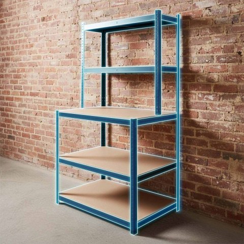 Regał metalowy stół warsztatowy 180 x 100 x 60 cm Humberg HR-855 czarny