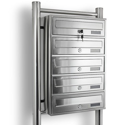 Skrzynka lokatorska 5 euro stal nierdzewna stojak na listy zamek