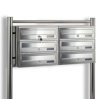 Skrzynka lokatorska 6 euro stal nierdzewna stojak zamek zewnętrzna