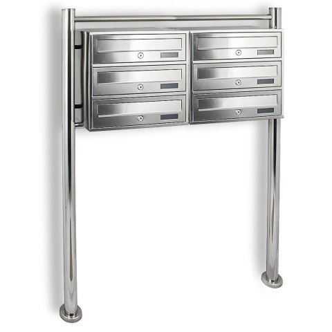 Skrzynka lokatorska 6 euro stal nierdzewna stojak zamek zewnętrzna