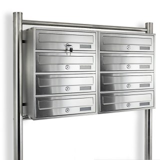 Skrzynka lokatorska 8 euro stal nierdzewna stojak zamek zewnętrzna