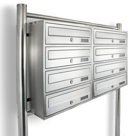 Skrzynka lokatorska 8 euro stal nierdzewna stojak zamek zewnętrzna