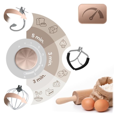 Robot kuchenny planetarny mikser 3w1 6l Berdsen 1400 W BD-756