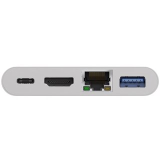 Goobay | Adapter wieloportowy USB-C (HDMI + Ethernet, PD) | 62105