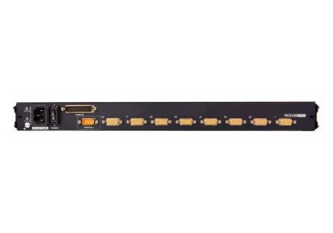 Aten | 8-portowy przełącznik KVM PS/2-USB VGA 17" LCD z portem Daisy-Chain i obsługą urządzeń peryferyjnych USB | CL5708M