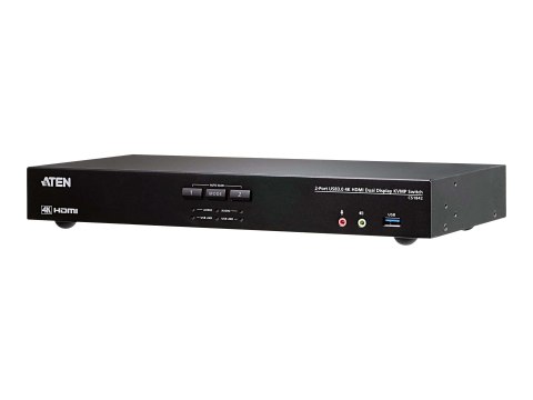 Aten CS1842-AT-G 2-portowy przełącznik KVM True 4K HDMI Dual-View z audio i koncentratorem USB 3.0 | Aten