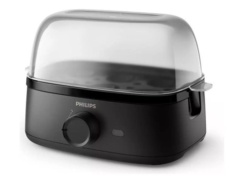 Philips HD9137/90 Urządzenie do gotowania jajek, 400 W, 6 jajek, Poacher, pokrywa Traspert, głęboka czerń | Philips