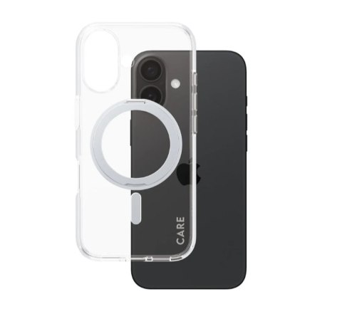 CARE by PanzerGlass Case Feature Silver Kickstand & MagSafe iPhone 16 | CARE
