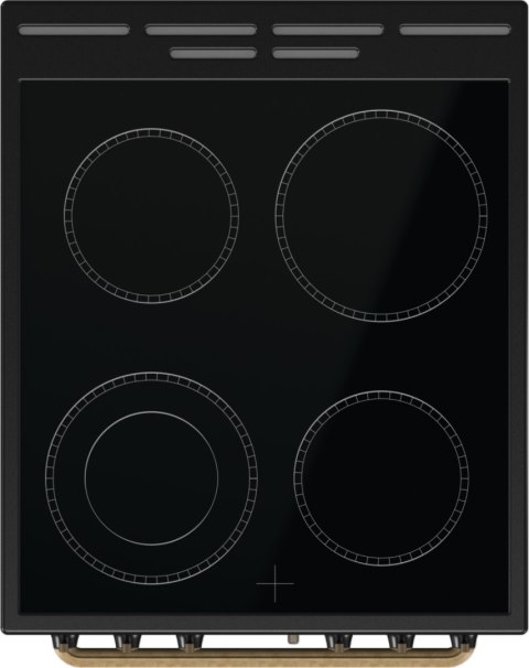Gorenje Cooker | GECS5B70CLB | Hob type Vitroceramic | Oven type Electric | Black | Width 50 cm | Depth 59.4 cm | 70 L