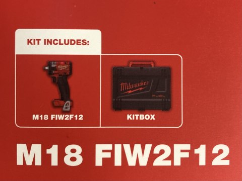 Klucz udarowy MILWAUKEE.UD WRENCH.M18FIW2F12-0X 339Nm RING
