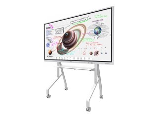 Neomounts MOVE Go FL50-525WH1 TV trolley - 55-86" - max 76 kg - manual h 106-136 cm - VESA 100x100-900x600 - incl. hardware shel