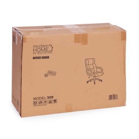 Fotel biurowy obrotowy podwójna tapicerka regulacja wysokości czarny ModernHome