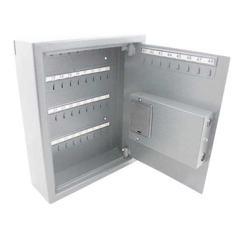 Sejf na klucze 48 haczyków zamek elektroniczny szyfrowy jasnoszary metalowy