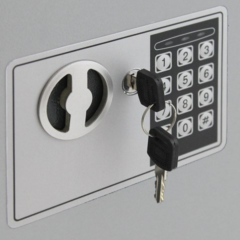 Sejf na klucze 48 haczyków zamek elektroniczny szyfrowy jasnoszary metalowy