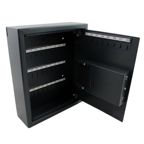 Sejf na klucze 48 haczyzków elektroniczny zamek kodowy solidny czarny