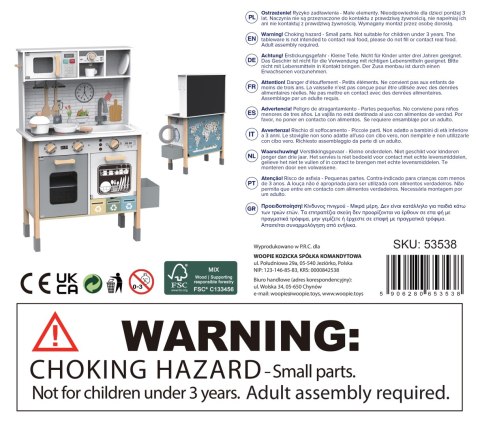 WOOPIE GREEN Drewniana Interaktywna Kuchnia 9w1 z Pralką i Tablicą