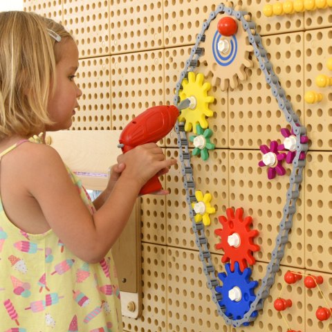 MASTERKIDZ Koła Zębate Zbuduj Własny Mechanizm - Tablica Naukowo-Kreatywna STEM
