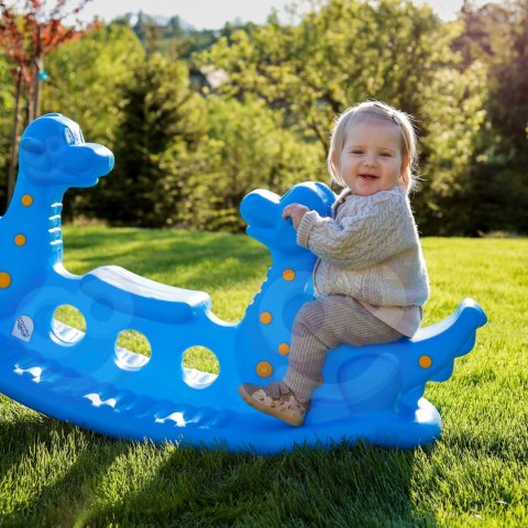 WOOPIE Bujak Wieloosobowy Dino Huśtawka Równoważna Niebieska