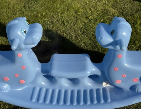 WOOPIE Bujak Wieloosobowy Dino Huśtawka Równoważna Niebieska