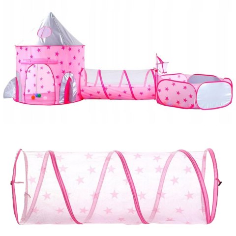 WOOPIE Namiot 3w1 Pałac Księżniczki XXL Domek Tunel Suchy Basen