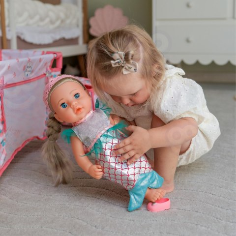 WOOPIE ROYAL Lalka Bobas 36 cm Syrenka Interaktywna Zestaw XXL Opiekunka 18w1