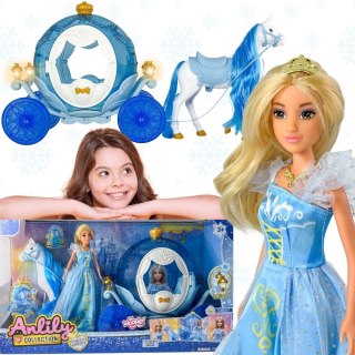 WOOPIE ROYAL Lalka Lodowa Księżniczka Lily i Magiczny Powóz Karoca Akcesoria