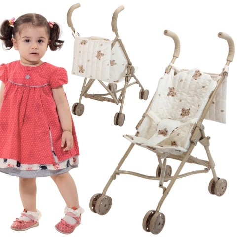 WOOPIE ROYAL Wózek Dla Lalek Spacerówka Vintage Teddy Bear