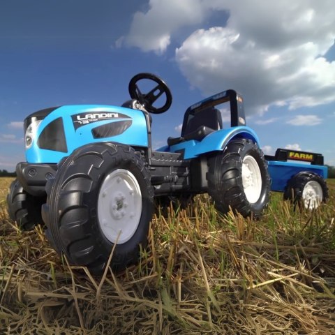 FALK Traktor Landini Niebieski na Pedały z Przyczepką od 3-7 lat