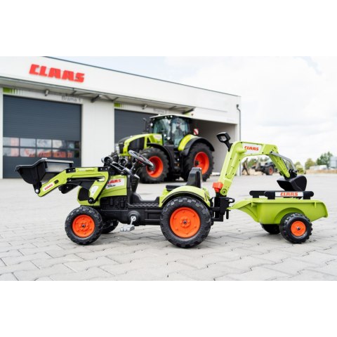 FALK Traktor z Przyczepą CLAAS Arion Backhoe ŁYŻKA + Ładowarka Od 2 Lat