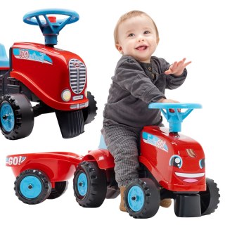 FALK Jeździk Traktor Go! z Przyczepą Czerwony 1-3 lat