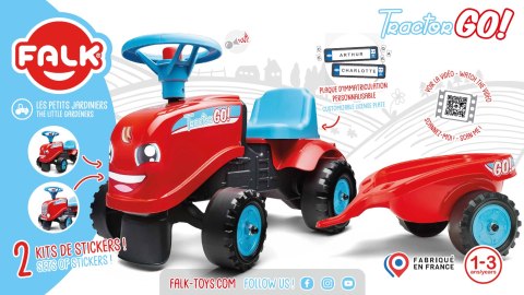 FALK Jeździk Traktor Go! z Przyczepą Czerwony 1-3 lat