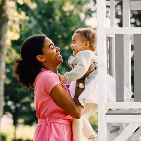 AXI Plac Zabaw Drewniany Wieża z Huśtawką Drabinki Wspinaczkowe Zjeżdżalnia XXL
