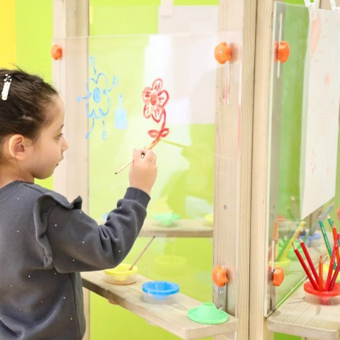 CLASSIC WORLD EDU Przezroczysta Sztaluga Tablica Akrylowa XXL Centrum Artystyczne 3w1