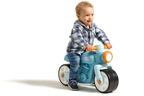 FALK Jeździk Biegowy Ciche Koła Motor Prem1er Retro Niebieski 1+