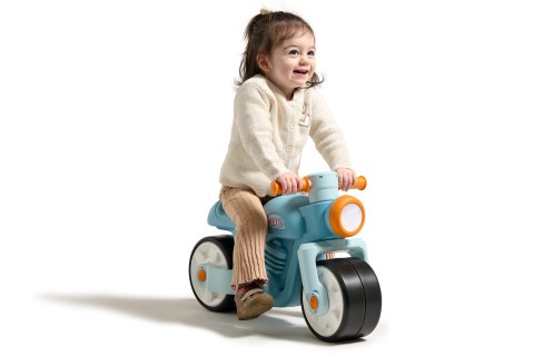 FALK Jeździk Biegowy Ciche Koła Motor Prem1er Retro Niebieski 1+