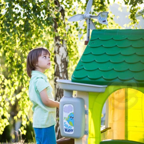 FEBER Domek ogrodowy Eco Karmnik Segregacja Odpadów Imitacja Panelu Słonecznego