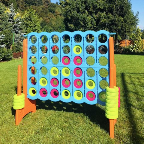 FEBER Gra Logiczna Strategiczna do Ogrodu Domu 4 Kółka w Linii Rzędzie Mega 4 in Line