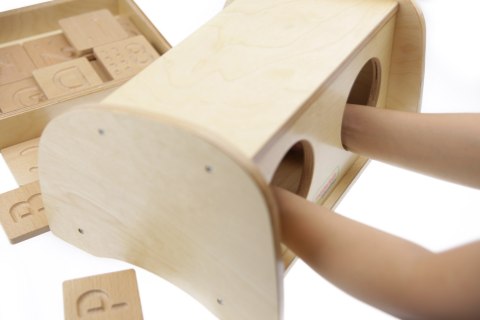 MASTERKIDZ Zabawka Sensoryczna Rozpoznaj Dotykiem Literki Cyfry Kształty Montessori