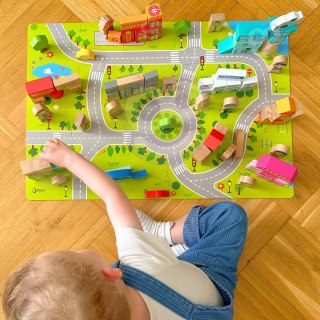 CLASSIC WORLD Drewniane Klocki Zbuduj Miasto 120 elementów