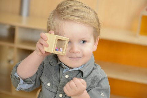 MASTERKIDZ Drewniany Sorter Sensoryczny Łączenie Dźwięków Montessori