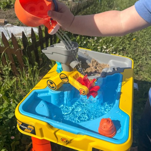 WOOPIE Stolik Wodny 2w1 Piaskownica Plac Budowy + 4 Autka 12el.