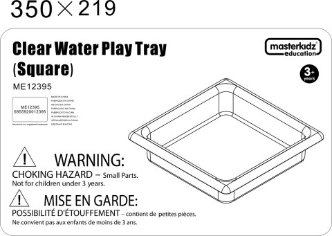 MASTERKIDZ Akrylowy Pojemnik Do Zabawy Wodą i Piaskiem - Kwadratowy