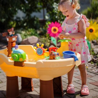 WOOPIE Stolik Wodny 2w1 Piaskownica Statek Piracki XL z Maszyna do Robienia Baniek Mydlanych