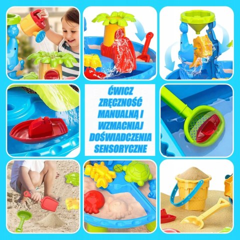 WOOPIE Stolik Wodny 2w1 Piaskownica z Krzesełkiem Aquapark z Delfinem