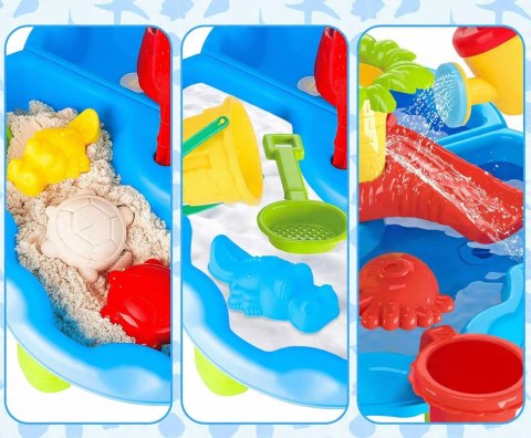 WOOPIE Stolik Wodny 2w1 Piaskownica z Krzesełkiem Aquapark z Delfinem