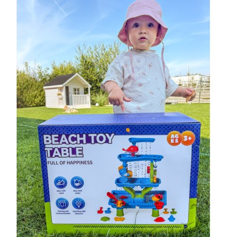 WOOPIE Stolik Wodny 4w1 Piaskownica Wodospad XL 4-Poziomowy Delfin