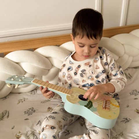 CLASSIC WORLD Drewniane Ukulele Gitara dla Dzieci Różowa