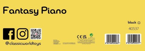 CLASSIC WORLD Pianino Czarne Drewniane Fantasy