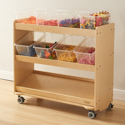 MASTERKIDZ Regał na Kółka - 3 Półki Na Akcesoria Do Tablicy STEM 800H x 800L